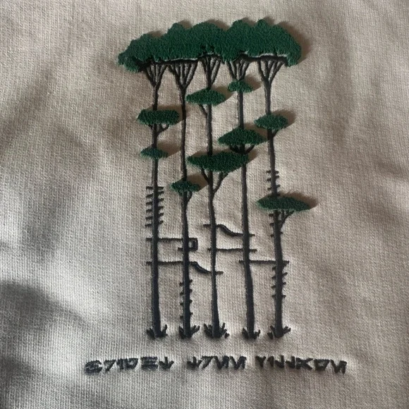 columbia star wars endor trees off white cream hoodie hooded pullover sweatshirt